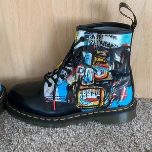 limited edition doc martens collab with jean-michel basquiat